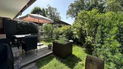 RESERVIERT! Bad Tölz, eingerichtete 2 Zimmer-Garten-ETW mit Außen-Stellplatz in ruhiger Lage!