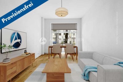 PROVISIONSFREI ! Sanierte 3-Zimmer-Hochparterrewohnung mit Einbauküche und Balkon