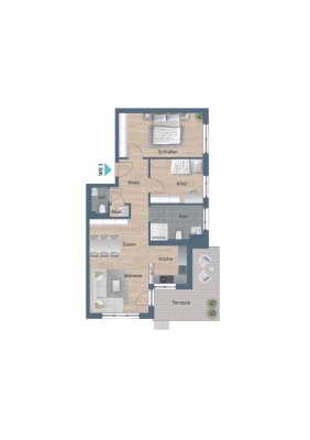 Moderne 3,5-Zimmer-Wohnung im Neubau – Ihr neues Zuhause im Erdgeschoss in Alfdorf! Wohnung Nr. 9