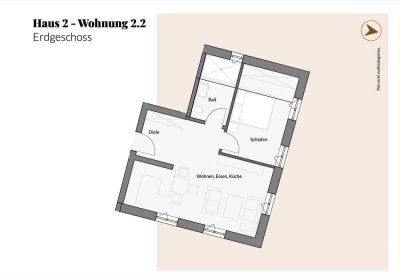 Wunderschöne 2-Zimmer-EG-Wohnung mit Tiefgaragenstellplatz!