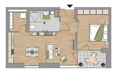 Betreutes Wohnen - barrierefreie, rollstuhlgerechte Wohnung