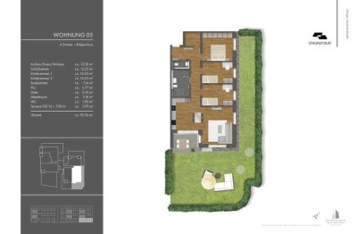 FAMILIENGLÜCK - gemütliche 4-Zimmer-Wohnung mit Gartenanteil