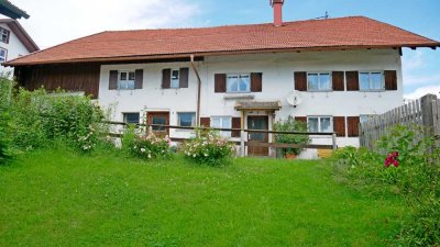 Original Bauernhaus in exponierter Weilerrandlage zw. Kempten und Füssen mit herrlichem Bergblick