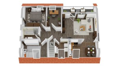 Modernisierte 4 Zimmer Wohnung - Garten - Feldrandlage - Zweifamilienhaus -  Garage