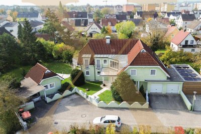 Exklusive Stadtvilla mit vielfältigen Möglichkeiten – Wohnen und Arbeiten im Zweifamilienhaus nähe KH Wels - zu verkaufen!