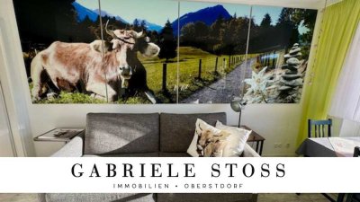 Allgäuliebe: Volltreffer mit herrlichen Aussichten! 1-Zimmer-Wohnung, idyllisch, Balkon, Stellplatz!