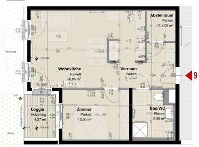 57.57m² Wohnung im 21. Bezirk zu vermieten_Provisionsfrei