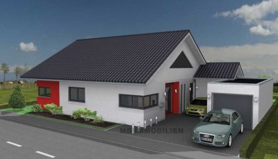 Bungalow in Voerde-Löhnen inkl. Grundstück, Fußbodenheizung, freie Planung, schlüsselfertig.