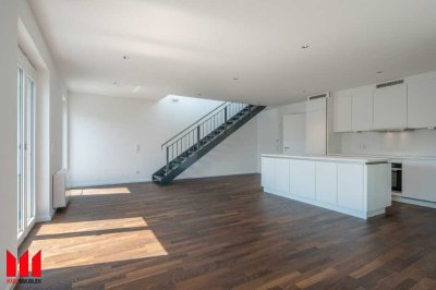 MAIER - 4-Zimmer-Maisonette-DG, 4 Balkone, 2 Loggien, EBK, TG und Alpenblick - WHG 8