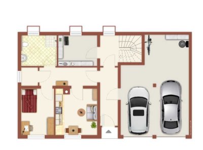 Voll Möblierte 1,5 Zimmerwohnung, Erdgeschoss mit E-Tankstelle. In St. Georgen Brigach.