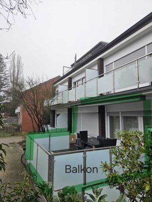 80m²  sonnige 3 Zimmer -Wohnung in Mecklenbeck mit großem Balkon/Terrasse und Markise