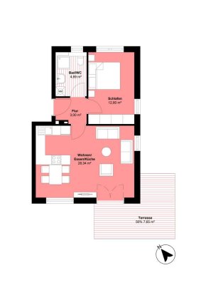 2 Zimmer EG Wohnung mit Garten - Haus 1 | Whg. 1