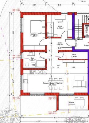 Neubau! "Hochwertige Drei-Zimmer-Wohnung in Leinheim"