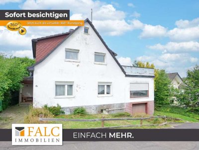 FREIE SICHT FÜR VISIONÄRE! Einfamilienhaus in grüner Standrandlage von Wiehl