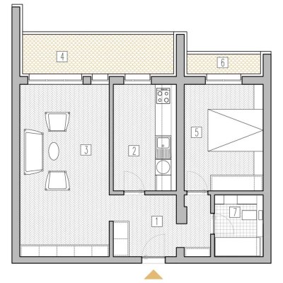 Geschmackvolle 2-Zimmer-Wohnung mit gehobener Innenausstattung mit EBK in Budenheim