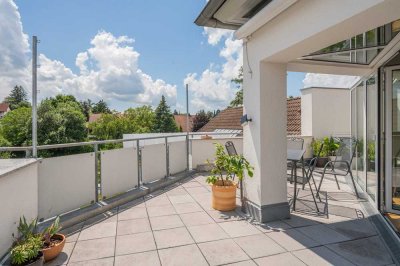 Über den Dächern von Wangen mit Dachterrasse und Blick ins Grüne !