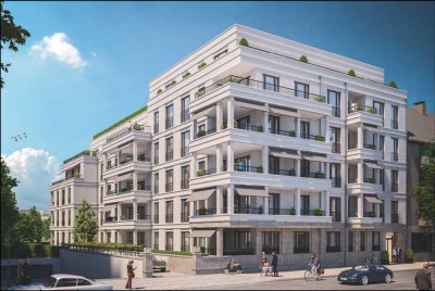 Zentral in Düsseldorf: Hochwertige Neubauwohnung mit West-Terrasse und TG-Stellplatz