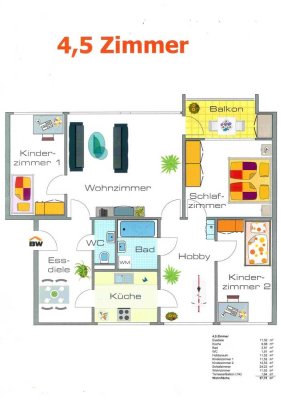 von Privat 4,5 Zimmer mit Balkon, Kellerraum und KFZ-Stellplatz