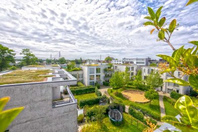 Penthouse mit großer Dachterrasse, 4 Zimmern, Kamin, 2 Bädern und Einbauküche in Düsseldorf Flehe!