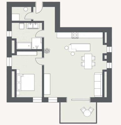 Exklusive Neubau DG Loftwohnung Klima, Küche Luxusausstattung in Bestlage Straubing Gstütt