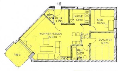 3-Zi-Erdgeschosswohnung mit Garten