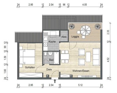 Neu renovierte 2-Zimmer-Wohnung mit Balkon und Einbauküche in Saarbrücken