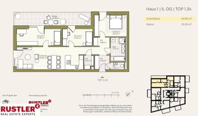 Modernes Wohnen im Grünen - Willkommen im Schlosspark 
4-Zimmerwohnung mit Balkon