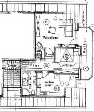 Neuwertige, gepflegte und lichtdurchflutete 2-Zimmer-Wohnung im DG mit Balkon in Waldkirch-Buchholz