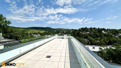 Neuer Preis! Dachtraum 3,5 Zimmer + 96 m² Dachterrasse, luxuriös, Erstklassige Ausstattung in grünem Döbling