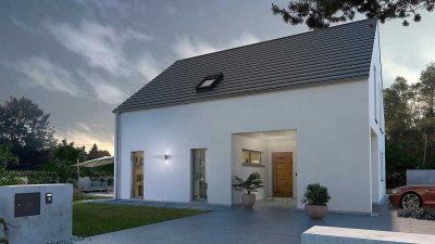 Haus mit integriertem Carport