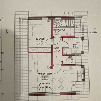 Dachgeschosswohnung mit praktischem Schnitt