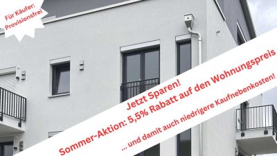 Barrierefrei - Nachhaltig - Neubau: 2-Zi. Wohnung 
ca. 84m² m. Südost-Balkon und Keller in Germerin