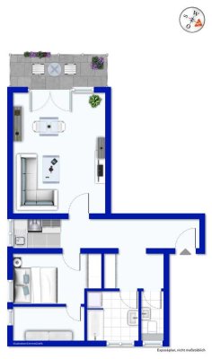 Praktische 2-Zimmer Wohnung mit Traumblick