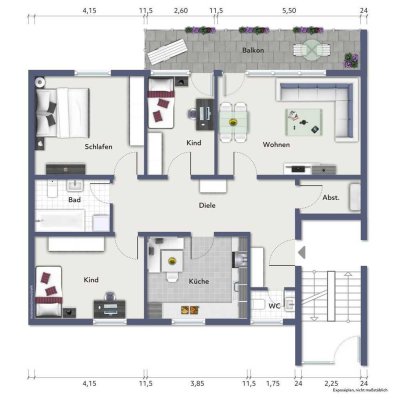 Großzügige 3-4 Zimmer-Wohnung in moderner Wohnanlage in Bühl