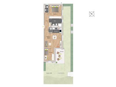 Förderfähige 3-Zi-Erdgeschosswohnung mit Garten - WE1/201