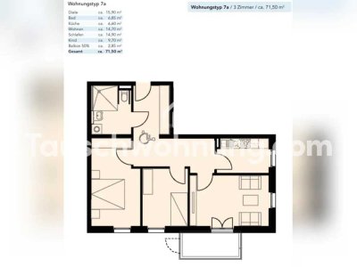 Tauschwohnung: Familienfreundliche 3-Zimmer Wohnung in Bahnhofsnähe