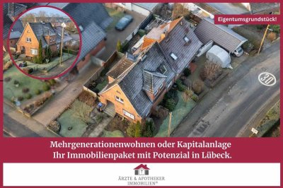 Mehrgenerationenwohnen oder Kapitalanlage – Ihr Immobilienpaket mit Potenzial in Lübeck.