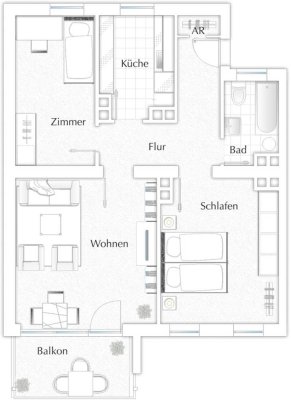 Erstbezug nach Sanierung mit Balkon: Stilvolle 3-Raum-Wohnung in Ingolstadt