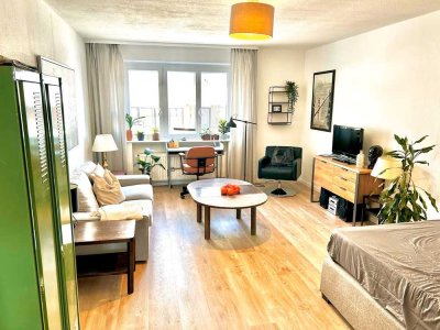 Exklusive Loft-Wohnung zentral mit gehobener Innenausstattung Möbiliert Balkon Küche Garten Ulm