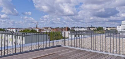 Luxuriöse Penthauswohnung mit großer Dachterrasse und herrlichem Blick über Berlin