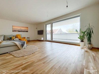 PROVISIONSFREI - ANLAGEWOHNUNGSPREIS NEUBAU | 3-Zimmer Obergeschosswohnung mit südseitiger Loggia im Zentrum