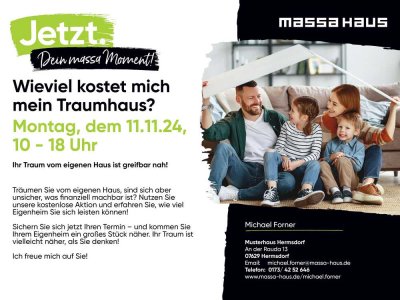 Wieviel kostet mich  mein Traumhaus? - Beratungstermin sichern