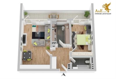 Wohnung mit Küche, Bad, Balkon sowie Tiefgaragenstellplatz in Limburgerhof