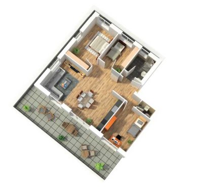 Ansprechende 4,5-Zimmer-Penthouse-Wohnung mit EBK und Terrasse in Laichingen