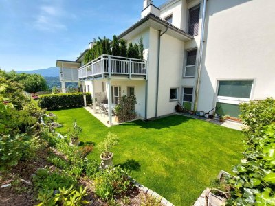 Neuwertige Wohnung mit Garten in Seeboden. Tiefgarage. Dem See so nah.