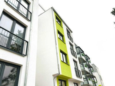 Barrierefreie 1Raumwohnung im Erstbezug, plus Esszimmer und Balkon.