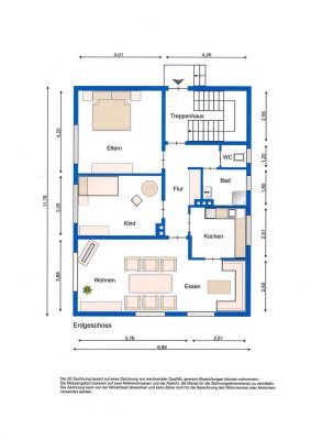 3-Zimmer-EG-Wohnung, sehr verkehrsruhig, mit Balkon Terrasse und Einbauküche in Weilerswist