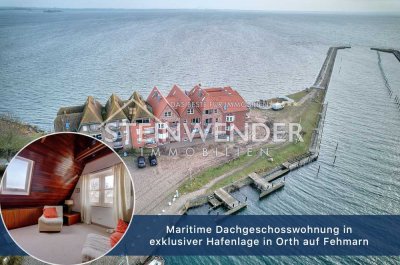 Maritime Dachgeschosswohnung in exklusiver Hafenlage in Orth auf Fehmarn