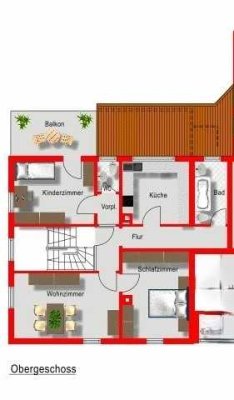 Renovierte 3-Zimmer-Wohnung mit gehobener Innenausstattung mit Balkon in Denkendorf