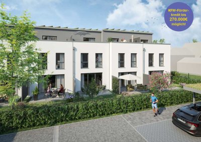 Komfort und Nachhaltigkeit – förderfähiges Reihenhaus mit großzügigem Außenbereich